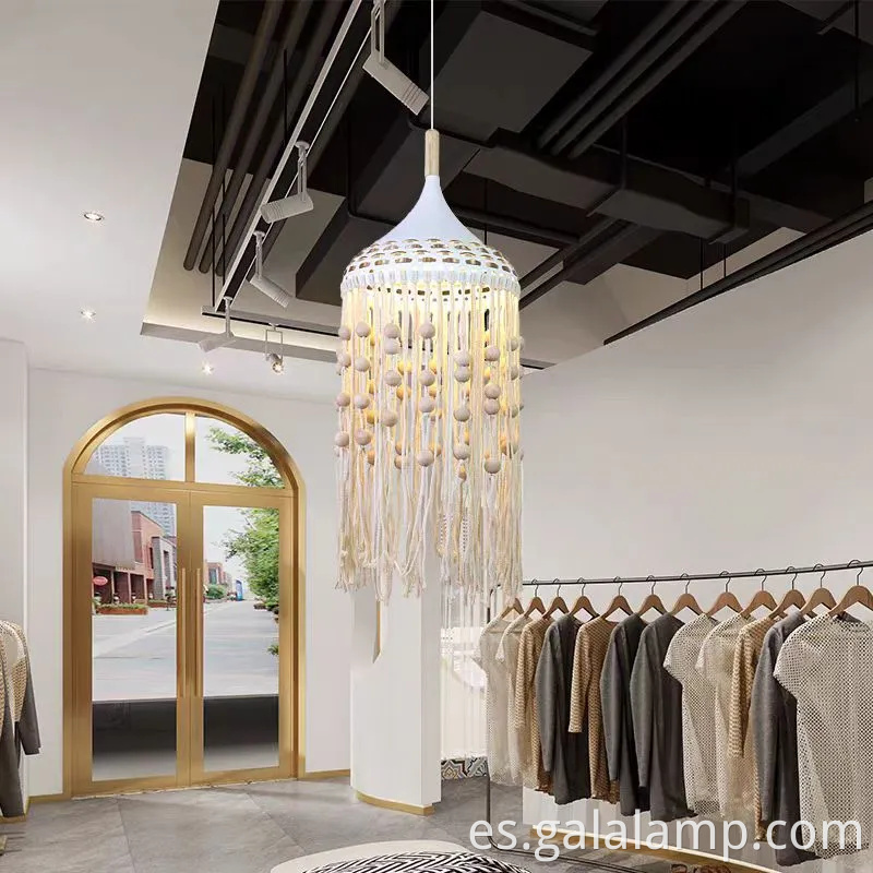 Luz colgante de Boho MacRame hecho a mano para una acogedora decoración de dormitorios y sala de estar